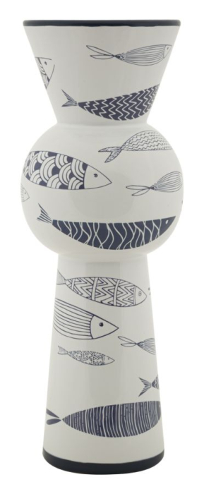 Vaza, ceramica inalta, motiv peste, ø 14x38,5 cm [1]
