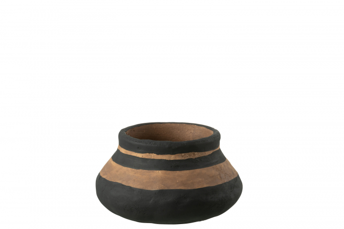 Vaza, Ceramica, Maro, 20.5x20.5x11.5