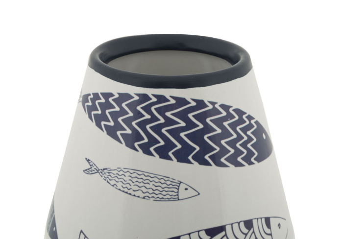 Vaza, ceramica, motiv peste dublu, ø 14x34 cm [3]