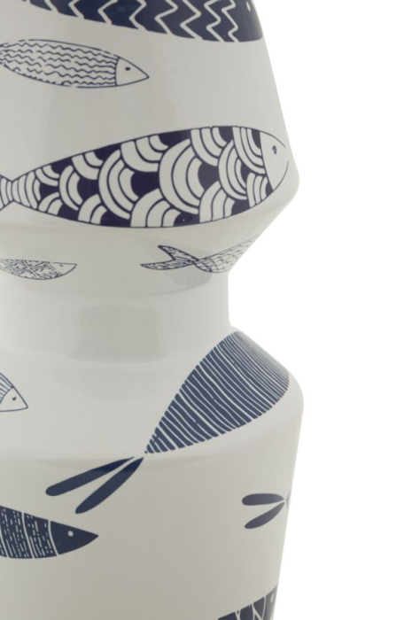 Vaza, ceramica, motiv peste dublu, ø 14x34 cm [2]