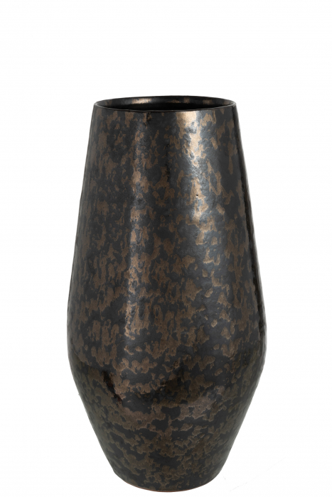 Vaza, Ceramica, Negru, 24.5x24.5x44