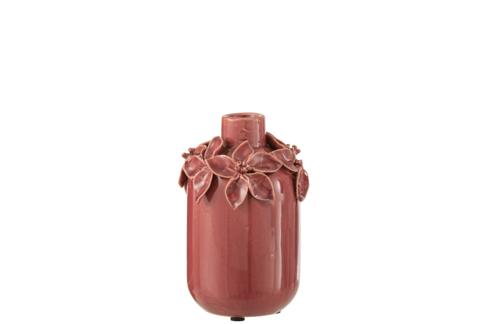 Vaza, Ceramica, Rosu, 10x10x16.5 [1]