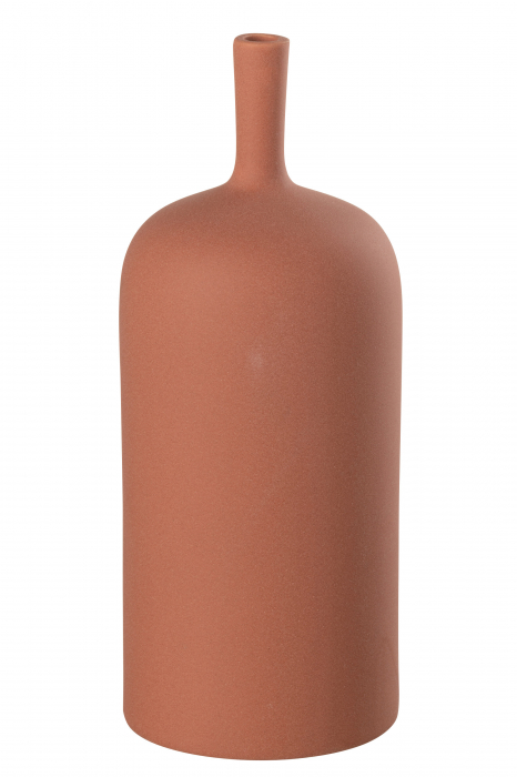 Vaza, Ceramica, Rosu, 12.5x12.5x31.5