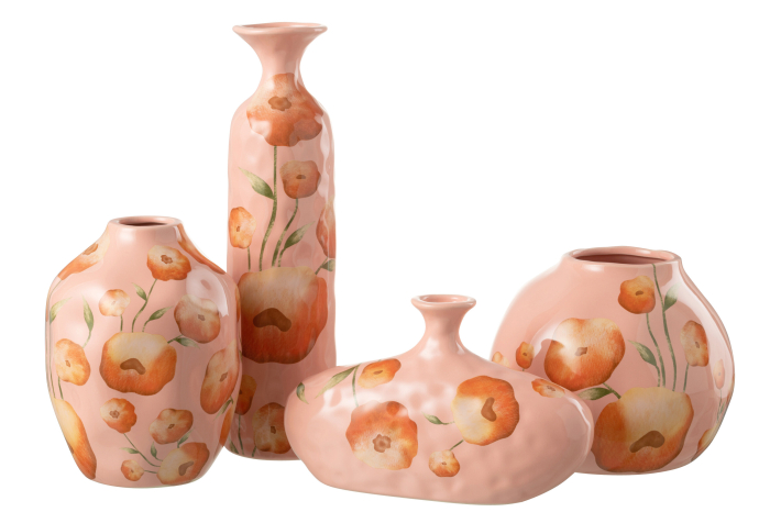 Vaza, Ceramica, Roz, 20.5x20.5x17 [2]