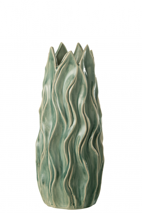 Vaza, Ceramica, Verde, 16.5x16.5x40.5