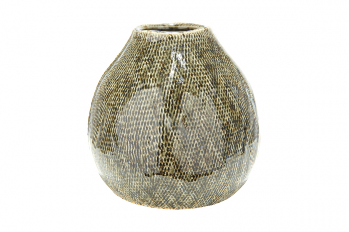 Vaza Cestino, ceramica, verde, 14x14x13,5 cm GILDE