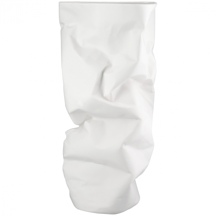 Vază, cilindrică, porțelan, albă, PU 2, L. 14 cm, l. 15 cm, H 30 cm [2]