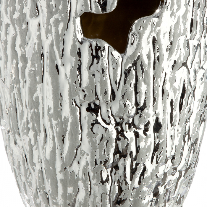 Vaza, conica, Crepa, Ceramica, argintie, PU 4, H. 18,5 cm, D. 13 cm [3]