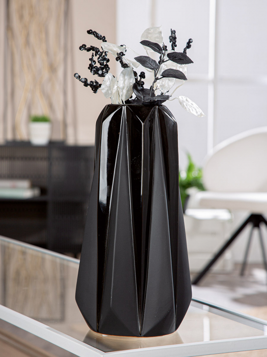 Vaza, conica, Panteon, Ceramica, neagra, PU 2, H. 30 cm, D. 15 cm [5]