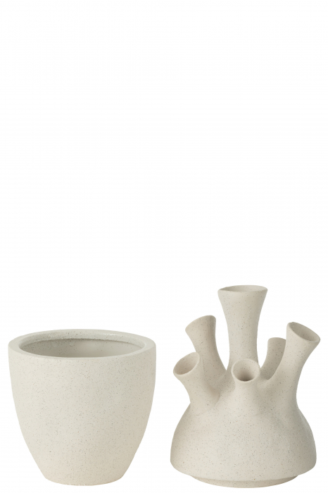 Vază, Coral Clay Alb L, L 14.5| W 14.5| H 29.5 cm [2]