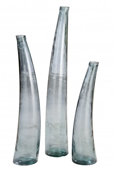 Vaza Corno, sticla, albastru, 80x20 cm [2]