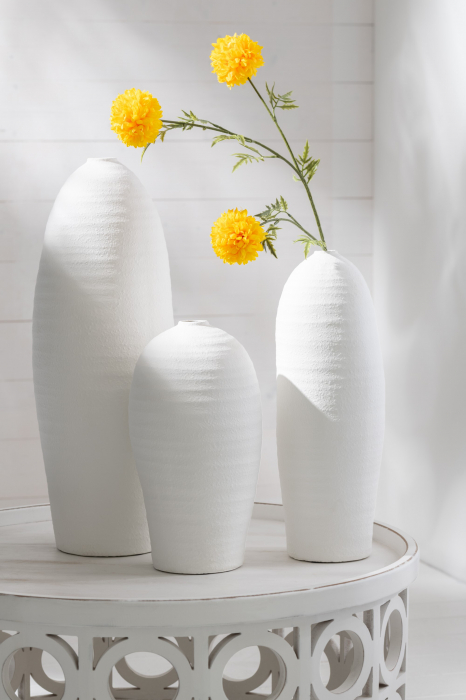 Vază, Creta Clay Alb M, L 17| W 17| H 46 cm [3]