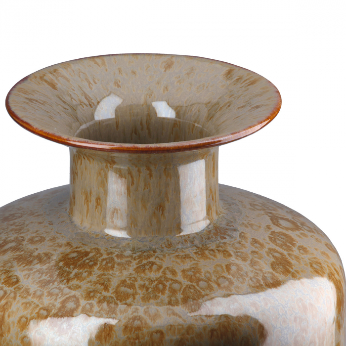 Vază cu capac, ceramică, maro, PU 1, H 29 cm, D 21 cm [3]