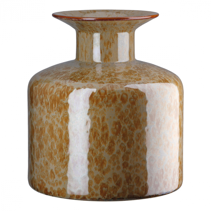 Vază cu capac, ceramică, maro, PU 1, H 29 cm, D 21 cm [2]
