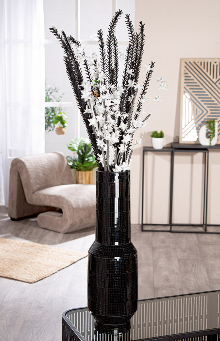 Vaza de podea, Black Disco, Ceramica, neagra, PU 1, H. 51 cm, D. 16 cm [2]