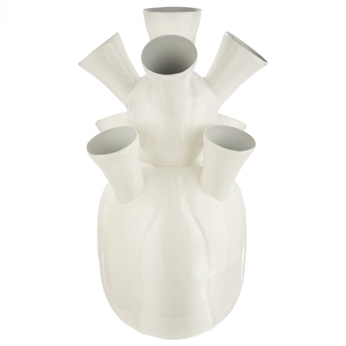 Vază de podea, Fier, gri, alb, PU 1, H 49 cm, D 29 cm [2]
