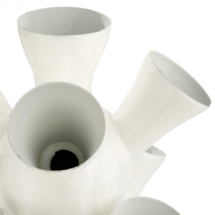 Vază de podea, Fier, gri, alb, PU 1, H 49 cm, D 29 cm [3]