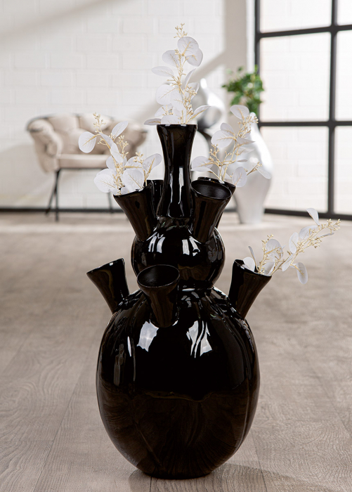 Vază de podea, Fier, negru, PU 1, H 64 cm, D 35 cm [5]