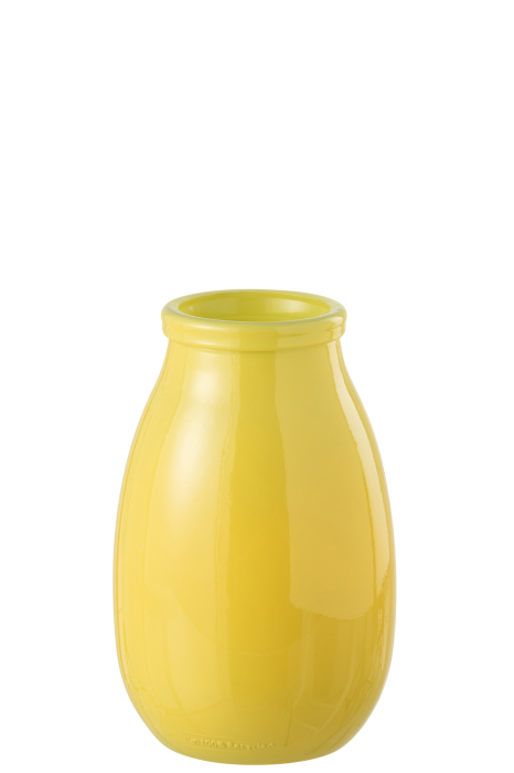 Vază de sticlă, galbenă M, L 17.5| W 17.5| H 28 cm [1]