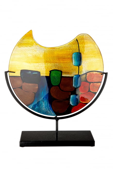 Vaza Deco Murano, Sticla, Multicolor, 32x37x9 cm 32x37x9