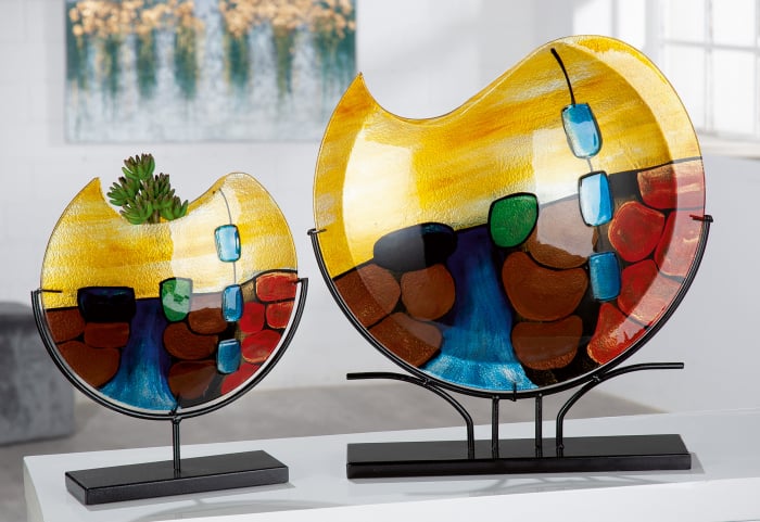 Vaza Deco Murano, Sticla, Multicolor, 46x49x10 cm 46x49x10