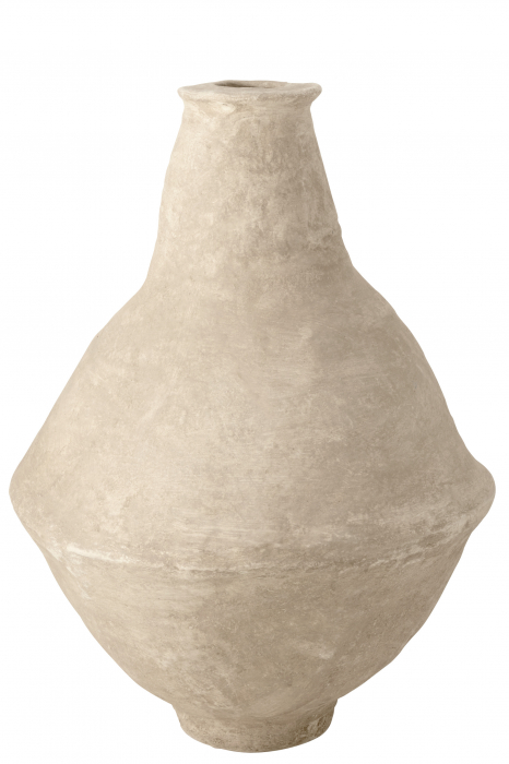 Vaza decorativa Chad, Hartie, Alb, 60x60x90 cm