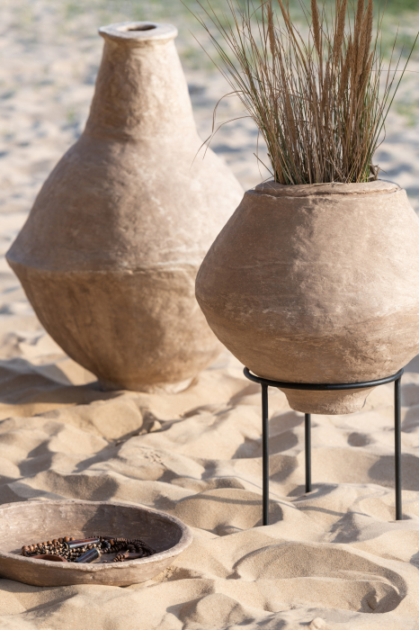 Vaza decorativa Chad, Hartie, Maro, 61x61x86 cm [2]