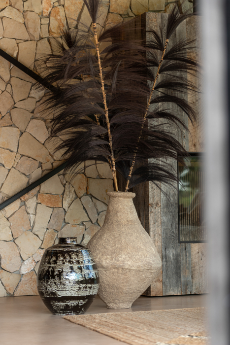 Vaza decorativa Chad, Hartie, Maro, 61x61x86 cm [4]