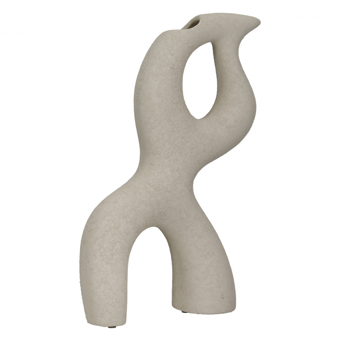Vaza decorativa, Florence, Ceramica, gri deschis, PU 2, L. 10 cm, L. 28 cm, H. 40 cm [2]