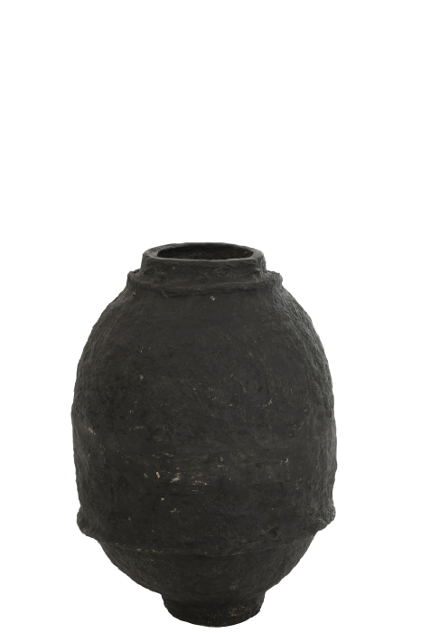 Vaza decorativa Mache, Hartie, Negru, 43x43x60 cm [1]