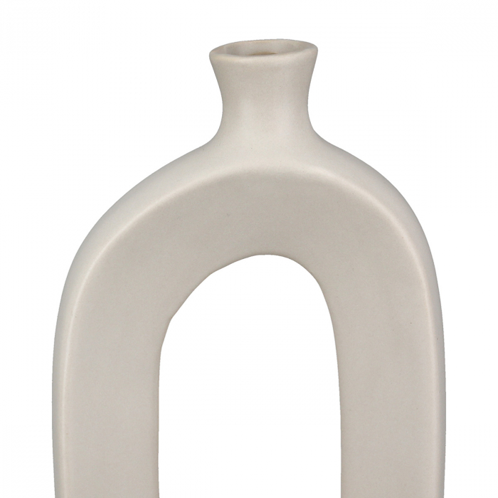 Vaza decorativa perforata, Stratos, Ceramica, gri, PU 4, L. 5 cm, L. 11 cm, H. 23 cm [4]