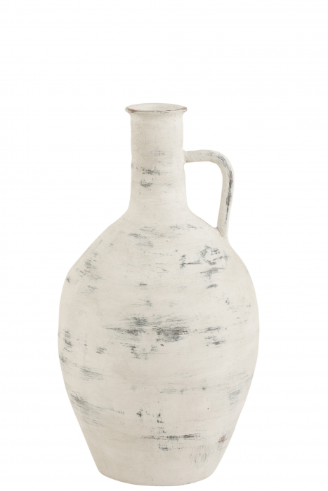 Vaza decorativa Spotted, Ceramica, Alb, 30x30x55.5 cm