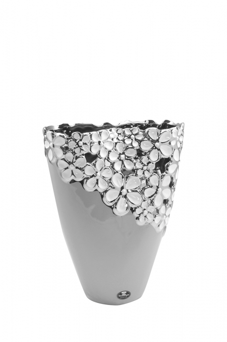 Vaza Diana Grey, ceramica, gri, 18x7,5x22,5 cm