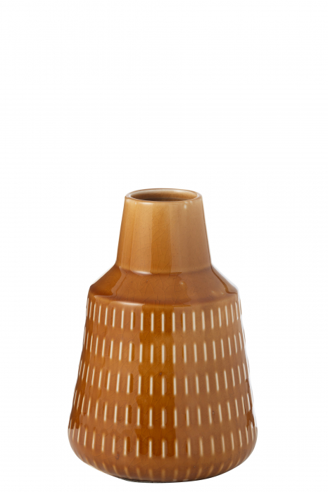 Vază din Porțelan, sculptată, Ria, muștar S, L 16| W 16| H 23 cm [1]