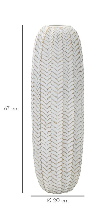 Vaza, din rasina cu frunze cm ø 20x67 [6]