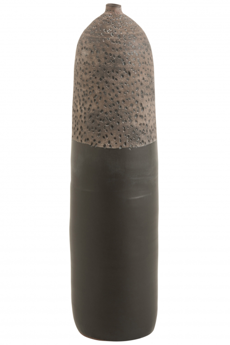 Vaza Dots, Ceramica, Negru, 19x19x67 cm