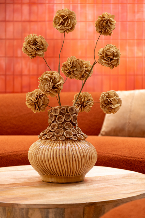 Vază, Dovleac Coral Argilă Ocru, L 32| W 32| H 33.5 cm [2]