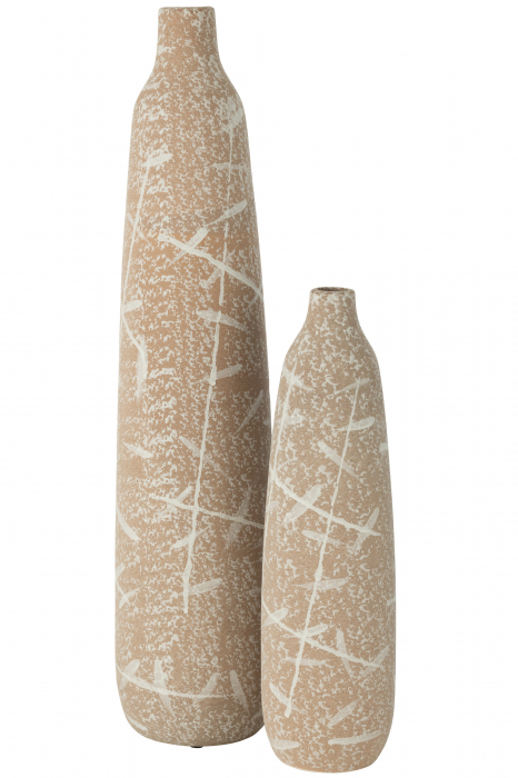 Vază, Dune Îngustă Gresie Bej/Alb M, L 15.5| W 15.5| H 69.5 cm [2]
