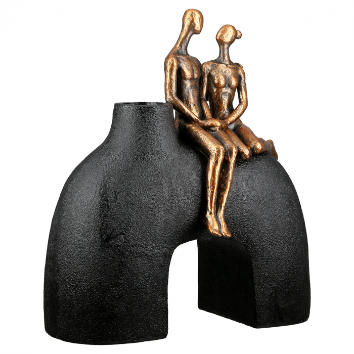 Vază, Femeie, Bărbat, Movement, Polirășină, negru, PU 1, L. 12 cm, L. 23 cm, H. 25,5 cm [2]