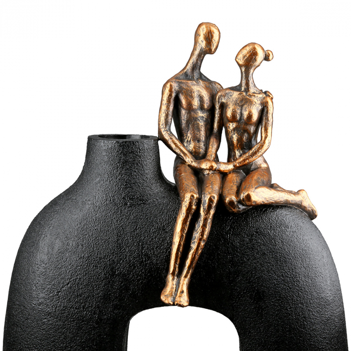 Vază, Femeie, Bărbat, Movement, Polirășină, negru, PU 1, L. 12 cm, L. 23 cm, H. 25,5 cm [3]