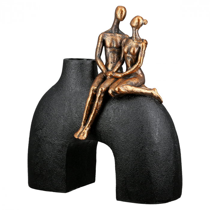 Vază, Femeie, Bărbat, Movement, Polirășină, negru, PU 1, L. 12 cm, L. 23 cm, H. 25,5 cm [1]