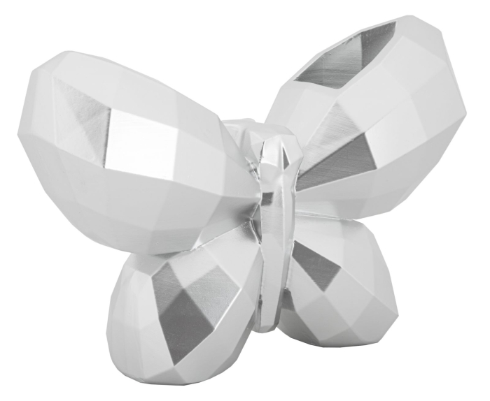 Vaza, fluture, argintie 22,5x8x15 cm  [2]