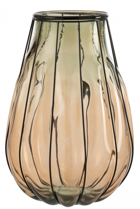Vaza Fusion, Sticla, Maro, 35x35x52 cm Jolipa