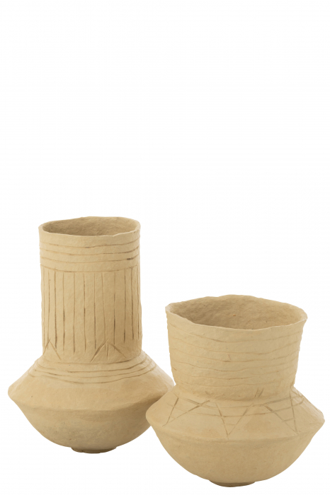 Vază, Gada Hartie Mache, natur, L 40| W 40| H 60 cm [2]