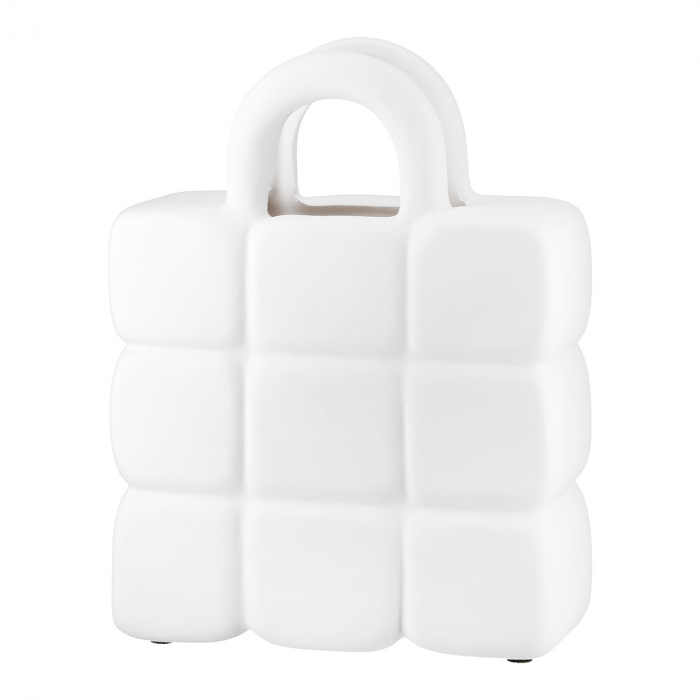 Vază, Gantă de mână, Ceramica, negru, alb, PU 4, 2 buc. asortate, L. 5 cm, L. 15 cm, H. 19 cm [3]