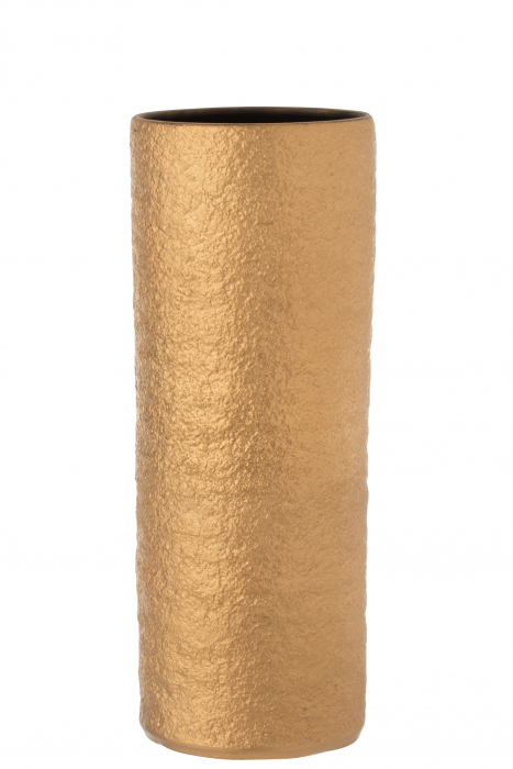 Vaza Gatsby, Ceramica, Auriu, 15x15x39.5 cm