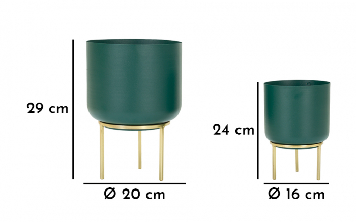 Vaza/ Ghiveci, GRENT 2 buc cm ø 20x29-16x24 [7]