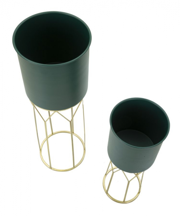 Vaza/ Ghiveci, GRENT 2 buc cm ø 23x70-19x50 [2]