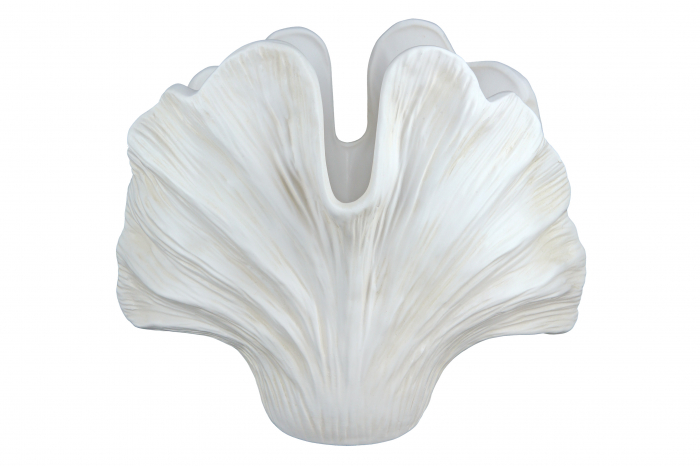 Vaza Ginko, Ceramica, Alb, 30x26x15x cm [2]