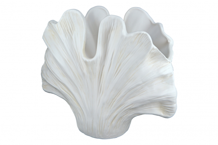 Vaza Ginko, Ceramica, Alb, 30x26x15x cm [3]
